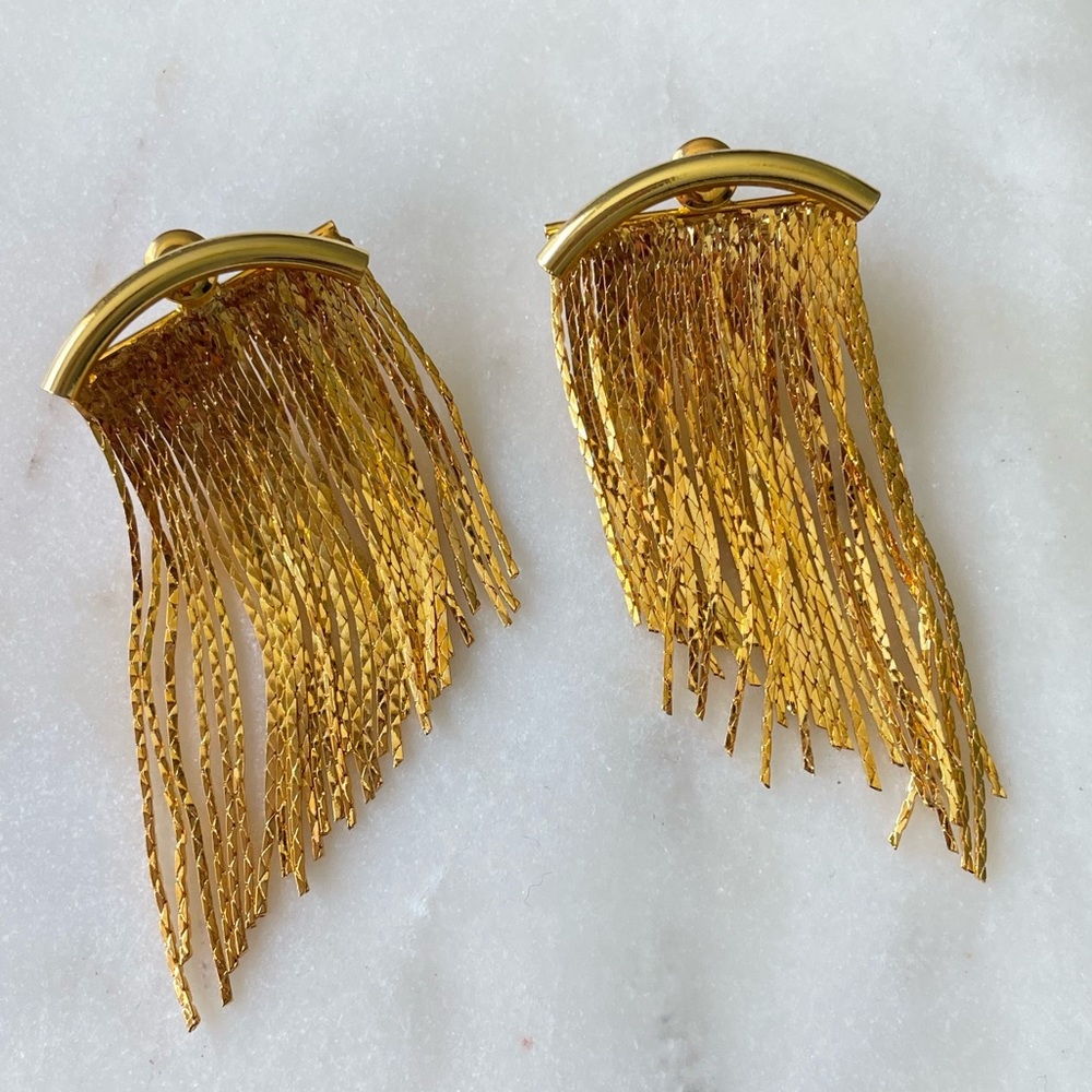 Asymmetrical Fringe Earrings